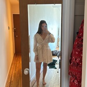 Zara polka dot long sleeve dress